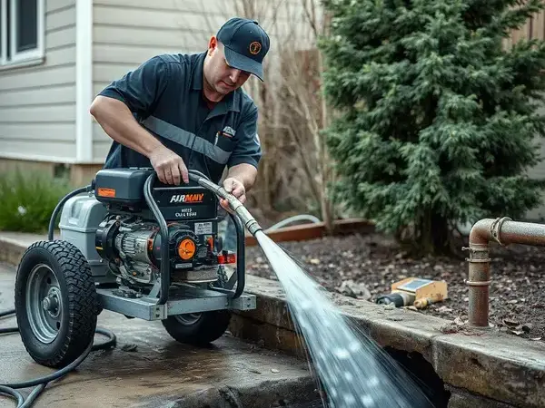 Drain cleaning before and after